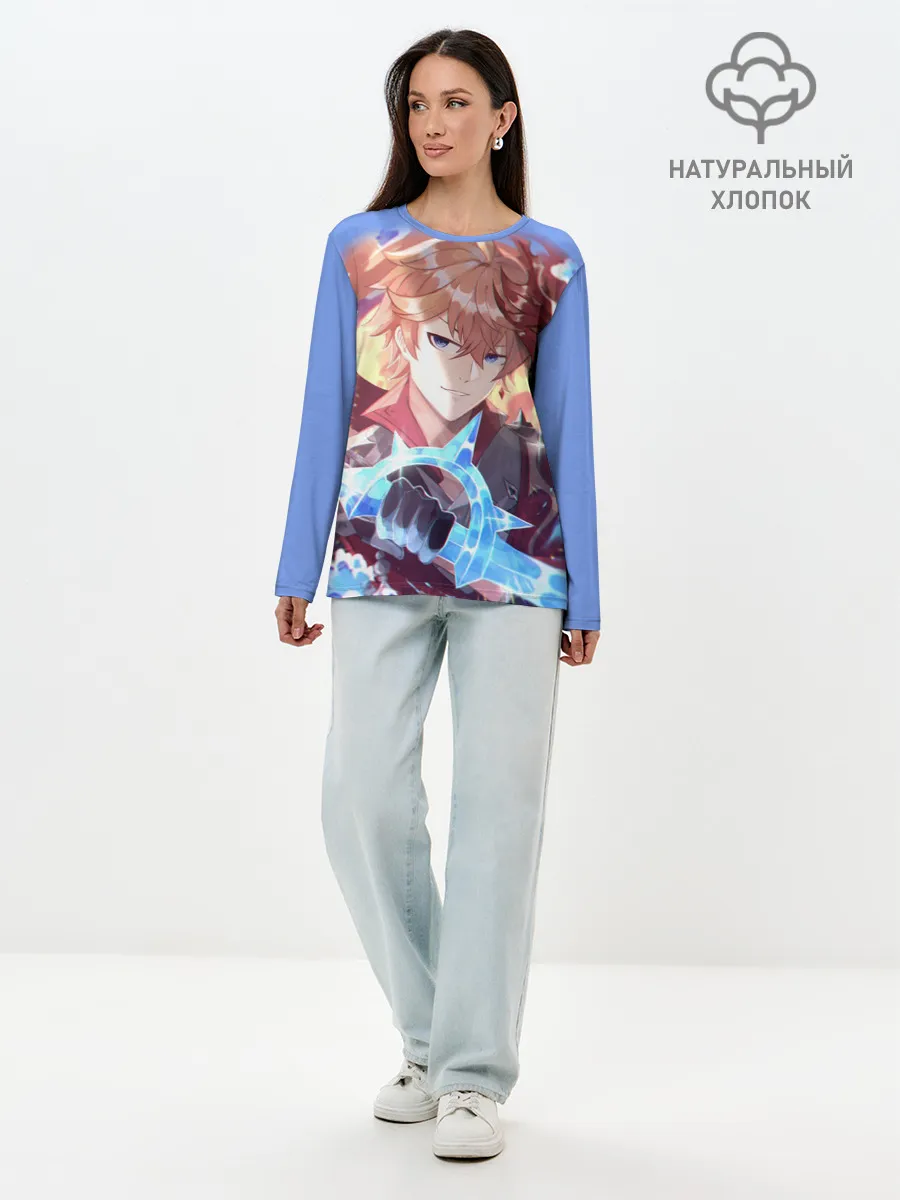 Лонгслив женский. Хлопок / ТАРТАЛЬЯ / ГЕНШИН ИМПАКТ