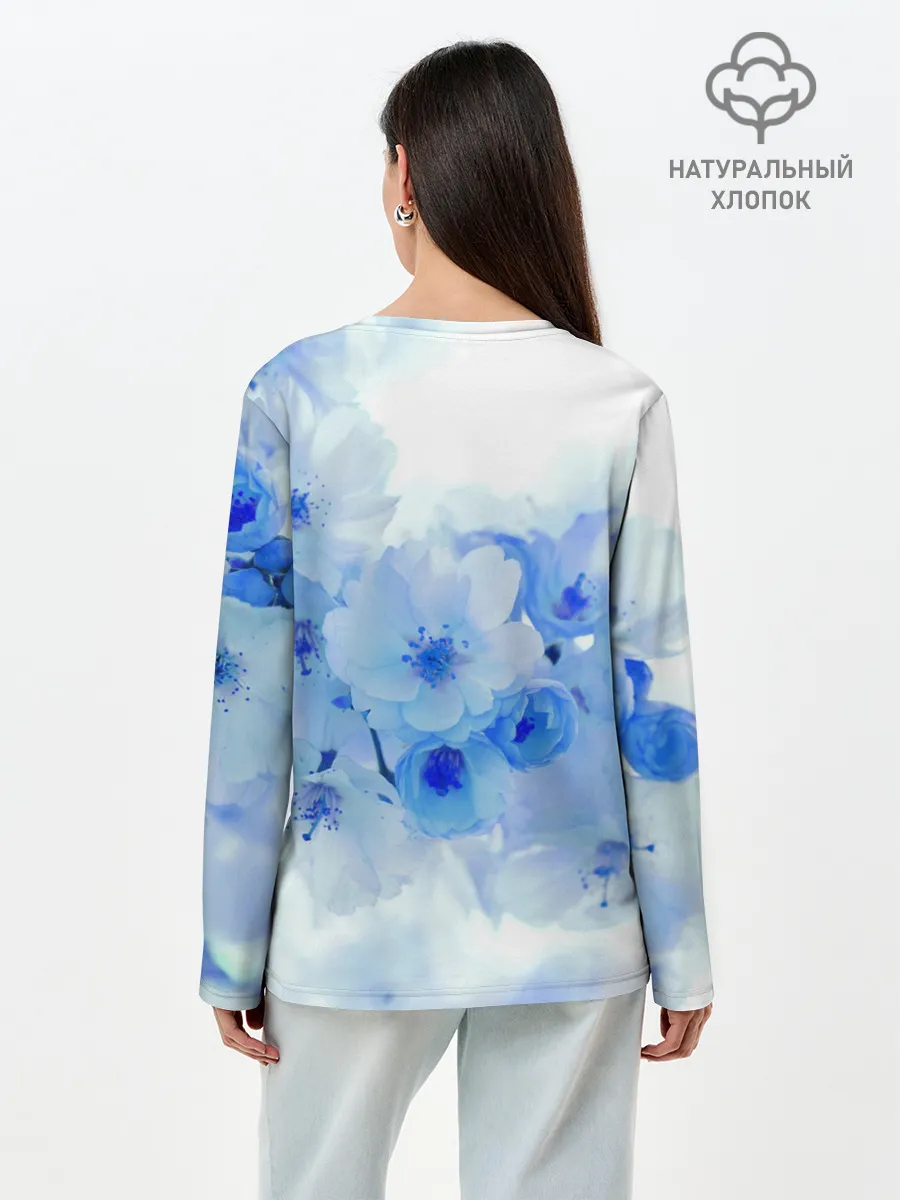 Лонгслив женский. Хлопок / Цветущая Сакура