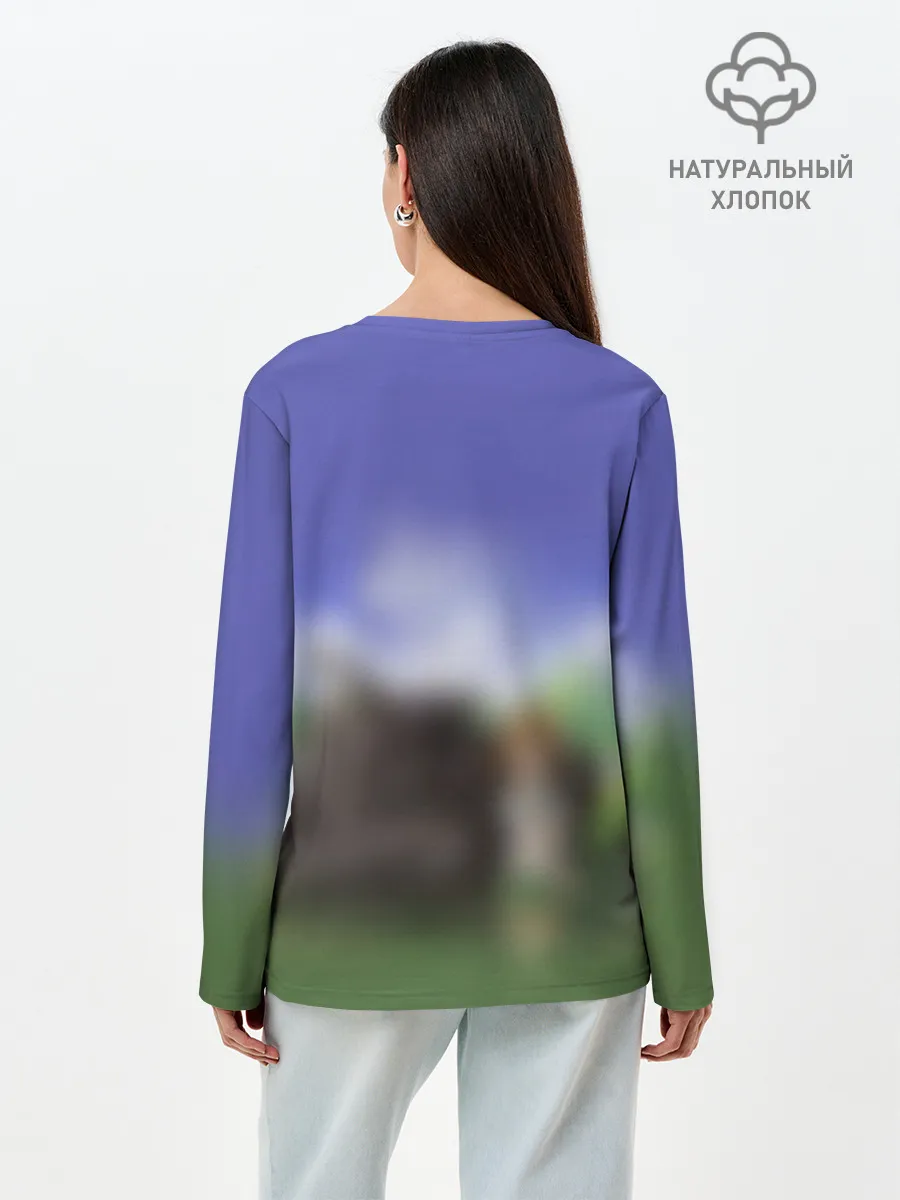 Лонгслив женский. Хлопок / Девушки и танки | Girls und Panzer