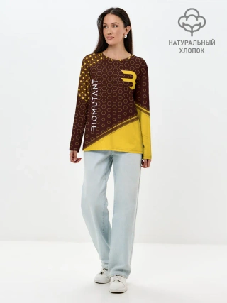 Лонгслив женский. Хлопок / Биомутант - Краска