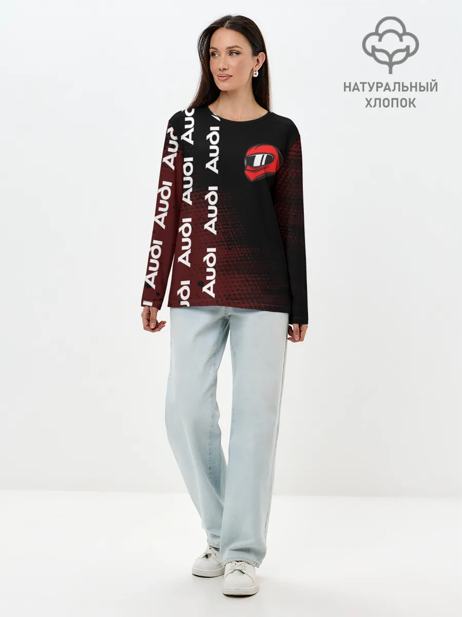 Лонгслив женский. Хлопок / Ауди - Pro Racing