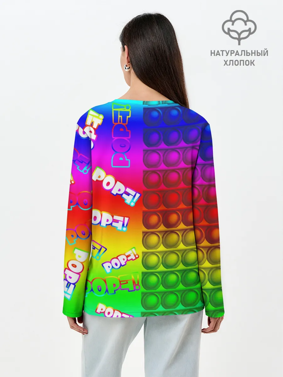 Лонгслив женский. Хлопок / POP it!