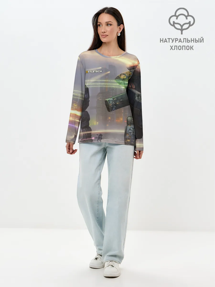 Лонгслив женский. Хлопок / Боевая техника