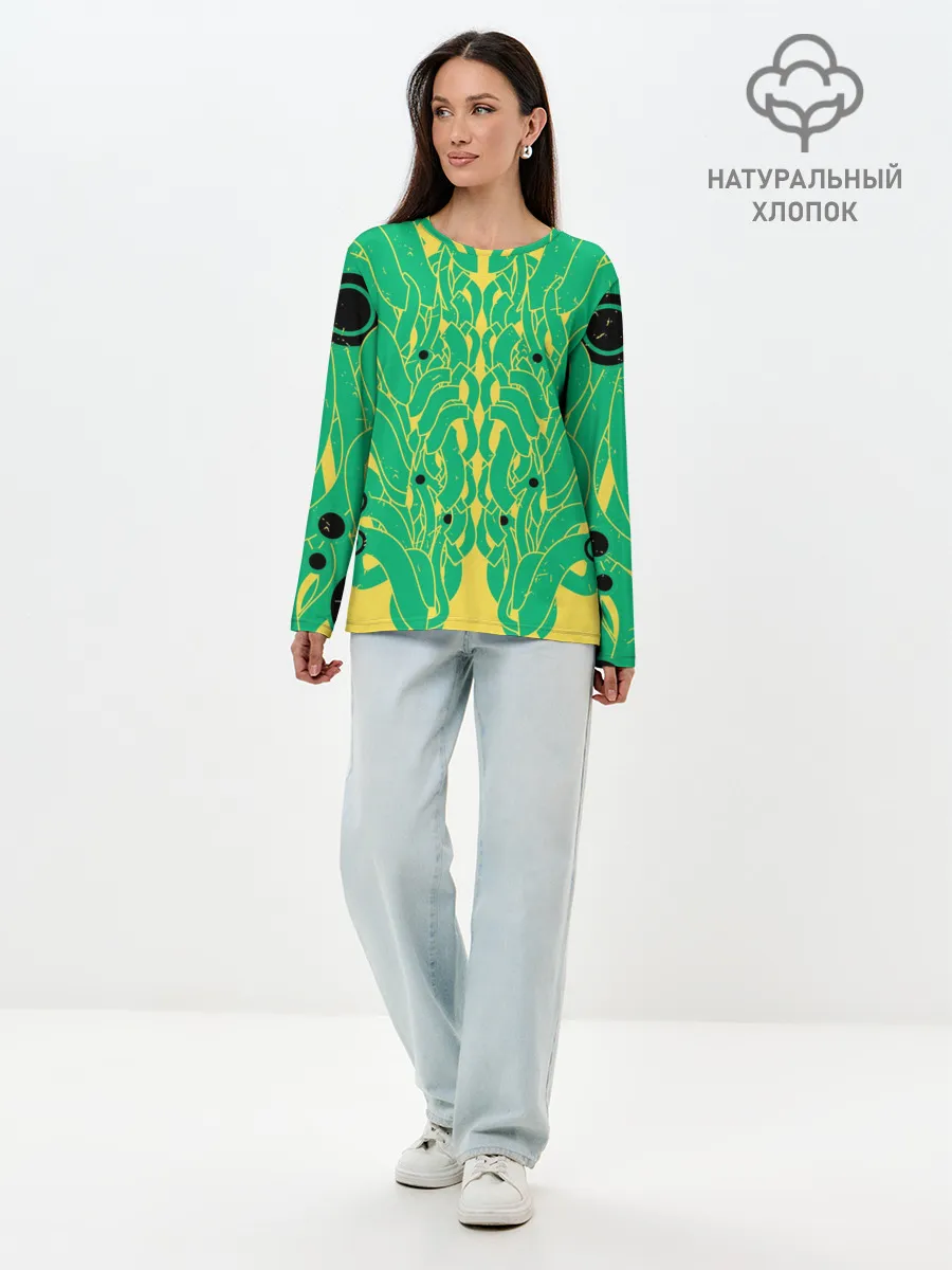 Лонгслив женский. Хлопок / Пришелиц