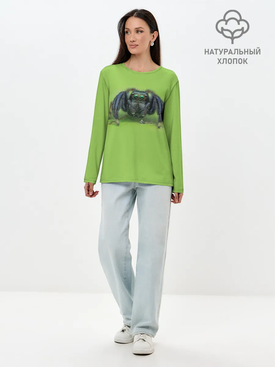 Лонгслив женский. Хлопок / ПАУК С ГЛАЗКАМИ