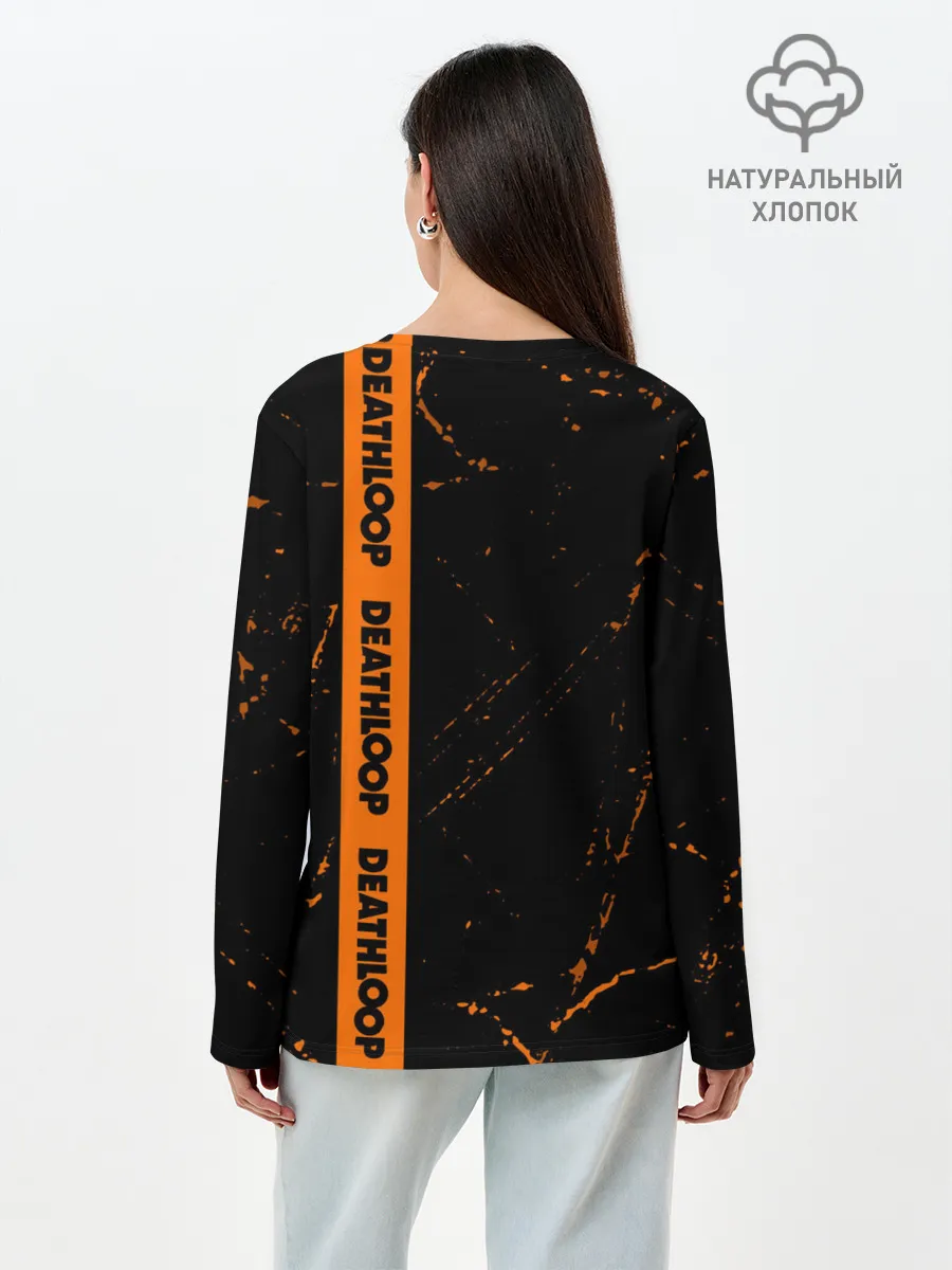 Лонгслив женский. Хлопок / Deathloop - Grunge