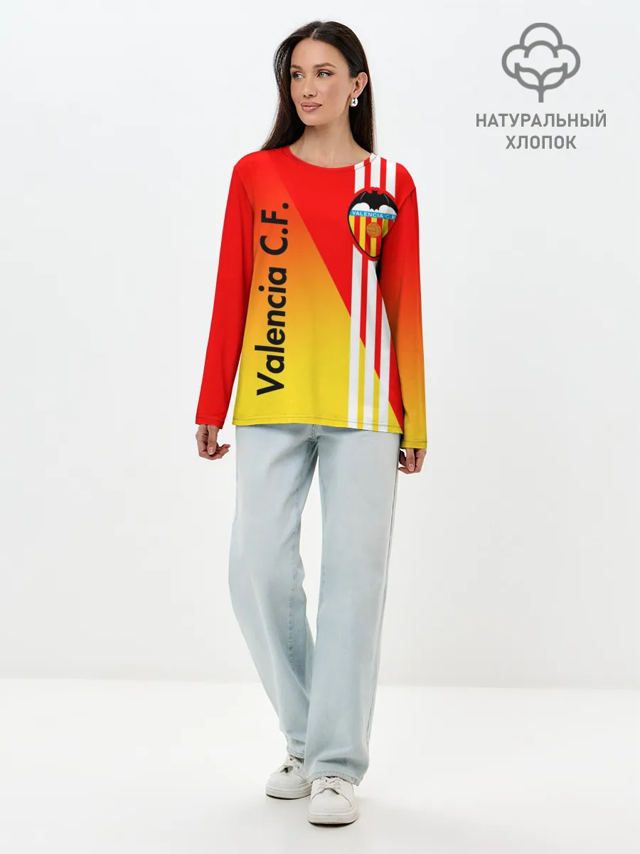 Лонгслив женский. Хлопок / FC VALENCIA / ФК ВАЛЕНСИЯ