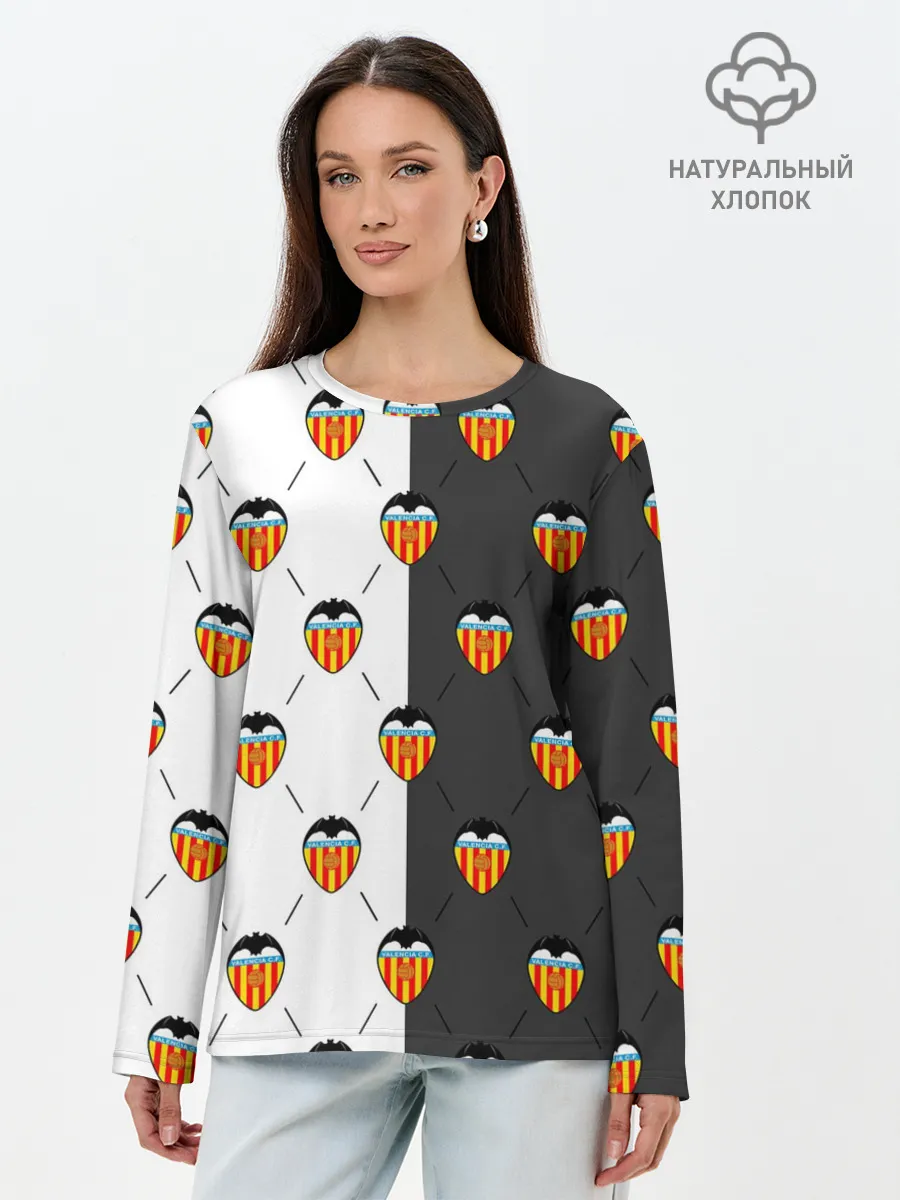 Лонгслив женский. Хлопок / FC VALENCIA / ФК ВАЛЕНСИЯ