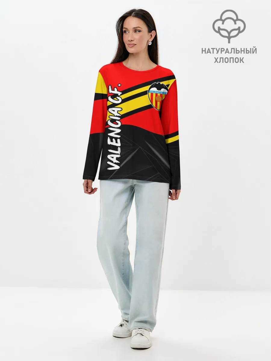Лонгслив женский. Хлопок / FC VALENCIA / ФК ВАЛЕНСИЯ