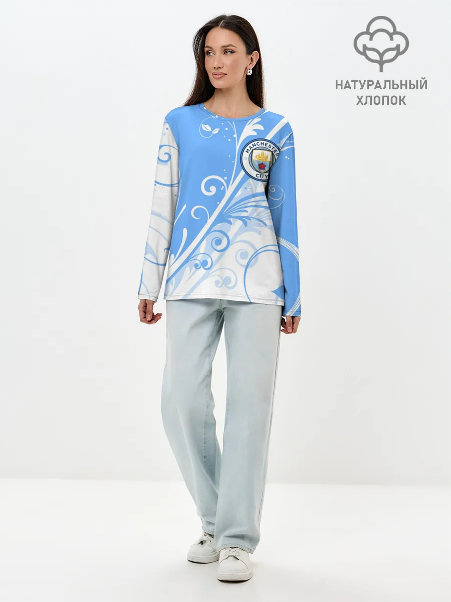 Лонгслив женский. Хлопок / MANCHESTER CITY / МАНЧЕСТЕР
