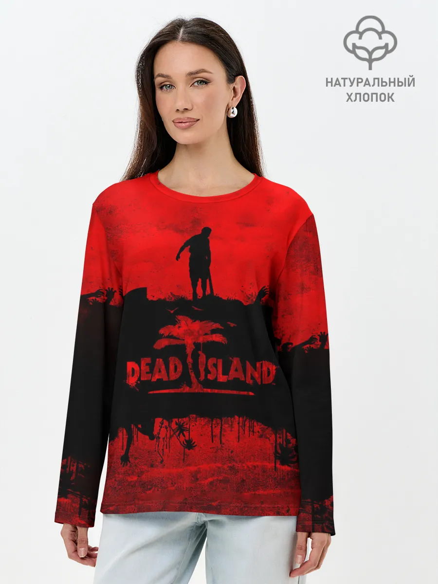 Лонгслив женский. Хлопок / Island of blood
