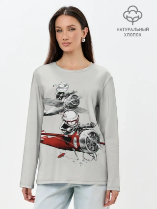 Лонгслив женский. Хлопок / Flying Cup