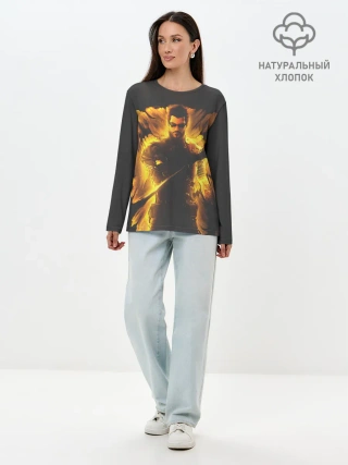 Лонгслив женский. Хлопок / Jensen in fire