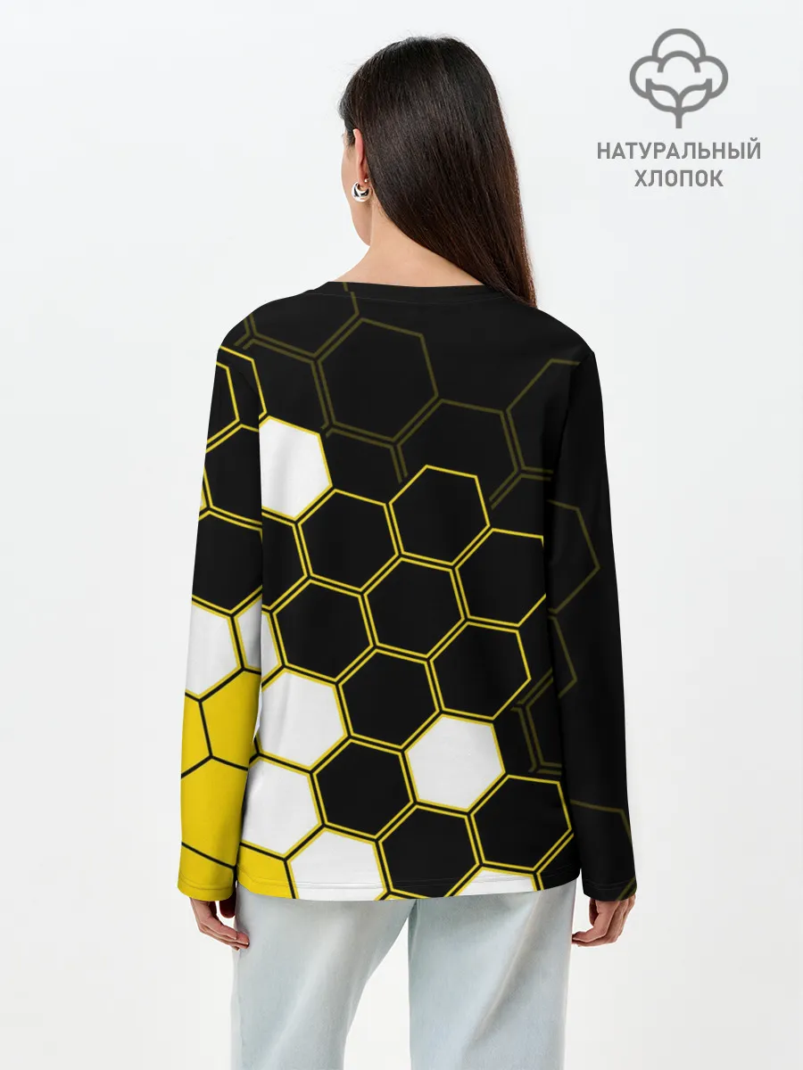 Лонгслив женский. Хлопок / ФК БОРУССИЯ / FC BORUSSIA