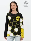 Лонгслив женский. Хлопок / ФК БОРУССИЯ / FC BORUSSIA