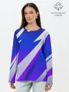 Лонгслив женский. Хлопок / SPORT STYLE BLUE