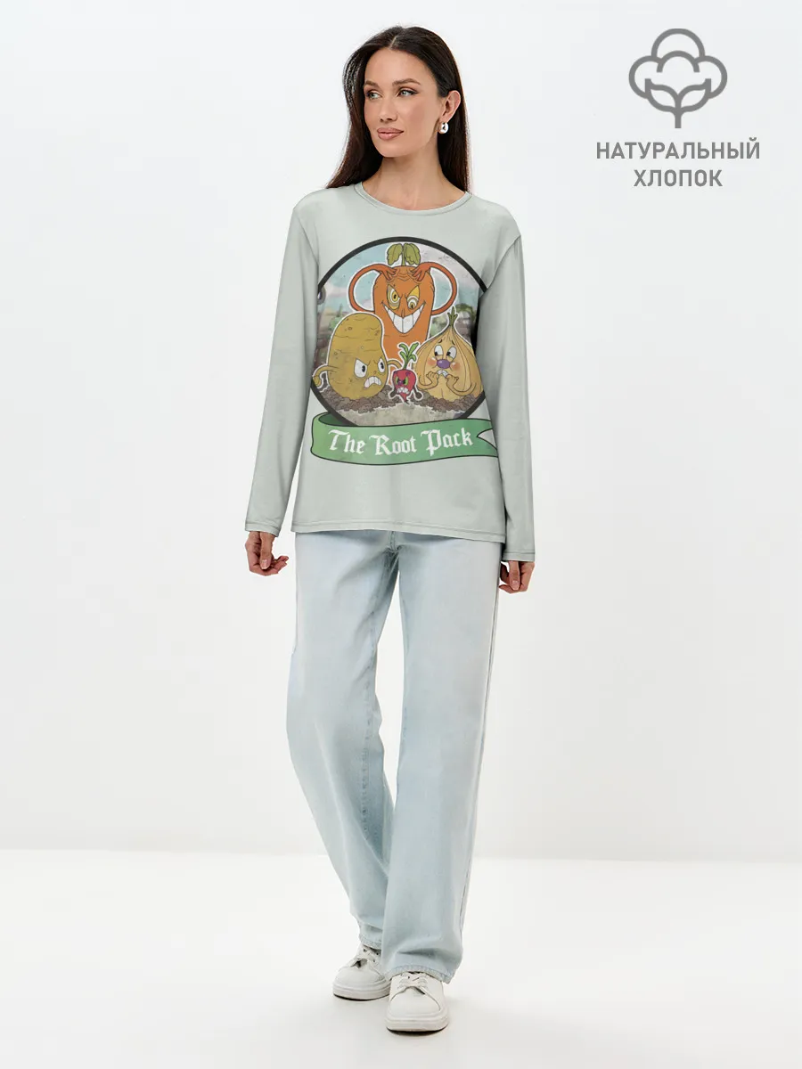 Лонгслив женский. Хлопок / The Root Pack