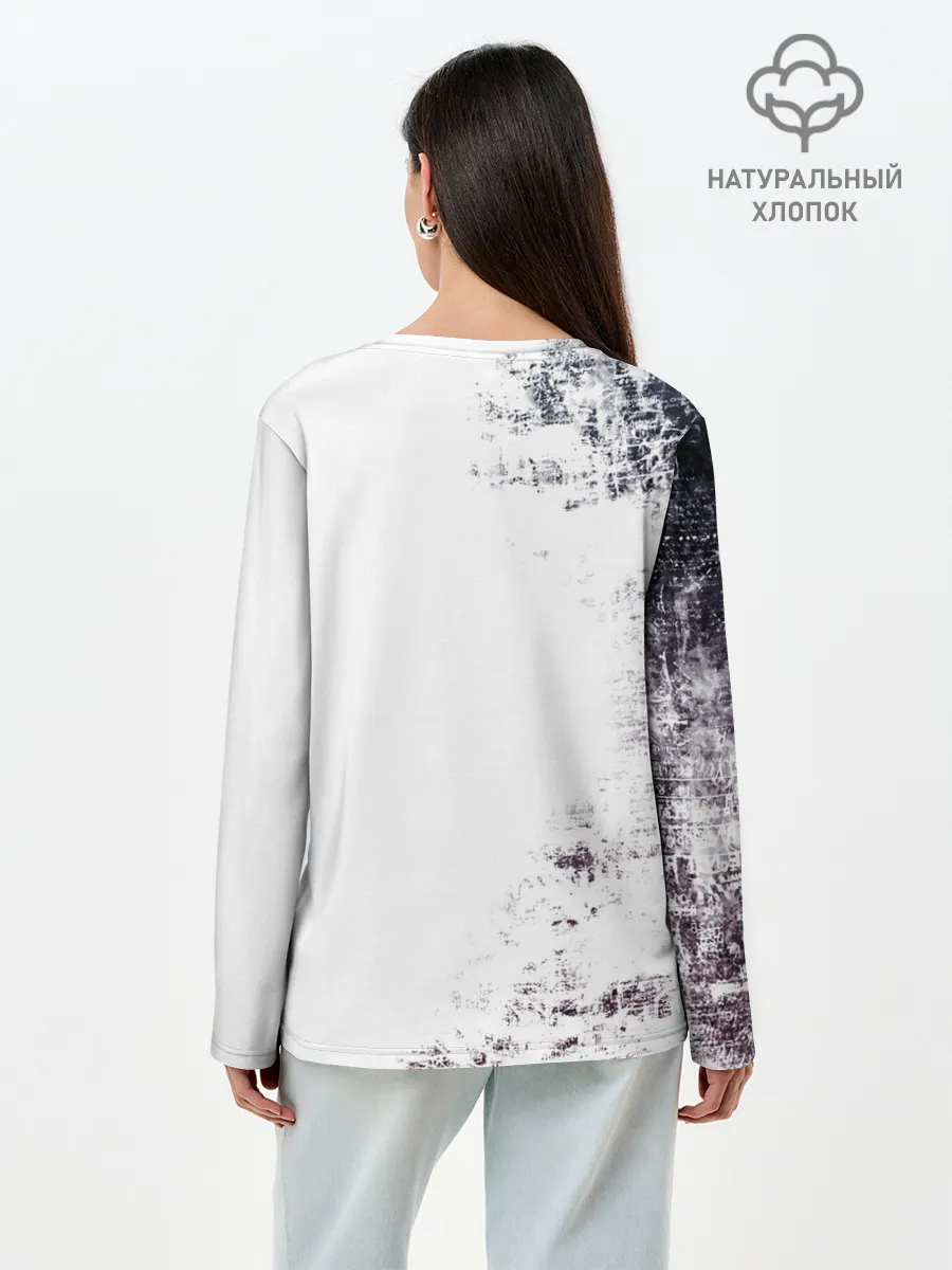 Лонгслив женский. Хлопок / Чёрный демонический Аста Либе