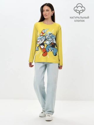 Лонгслив женский. Хлопок / Cuphead bros