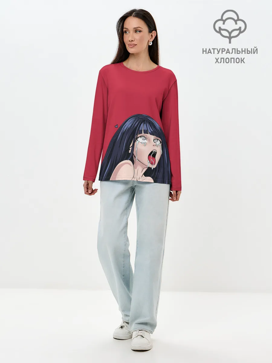 Лонгслив женский. Хлопок / ХИНАТА АХЕГАО | AHEGAO