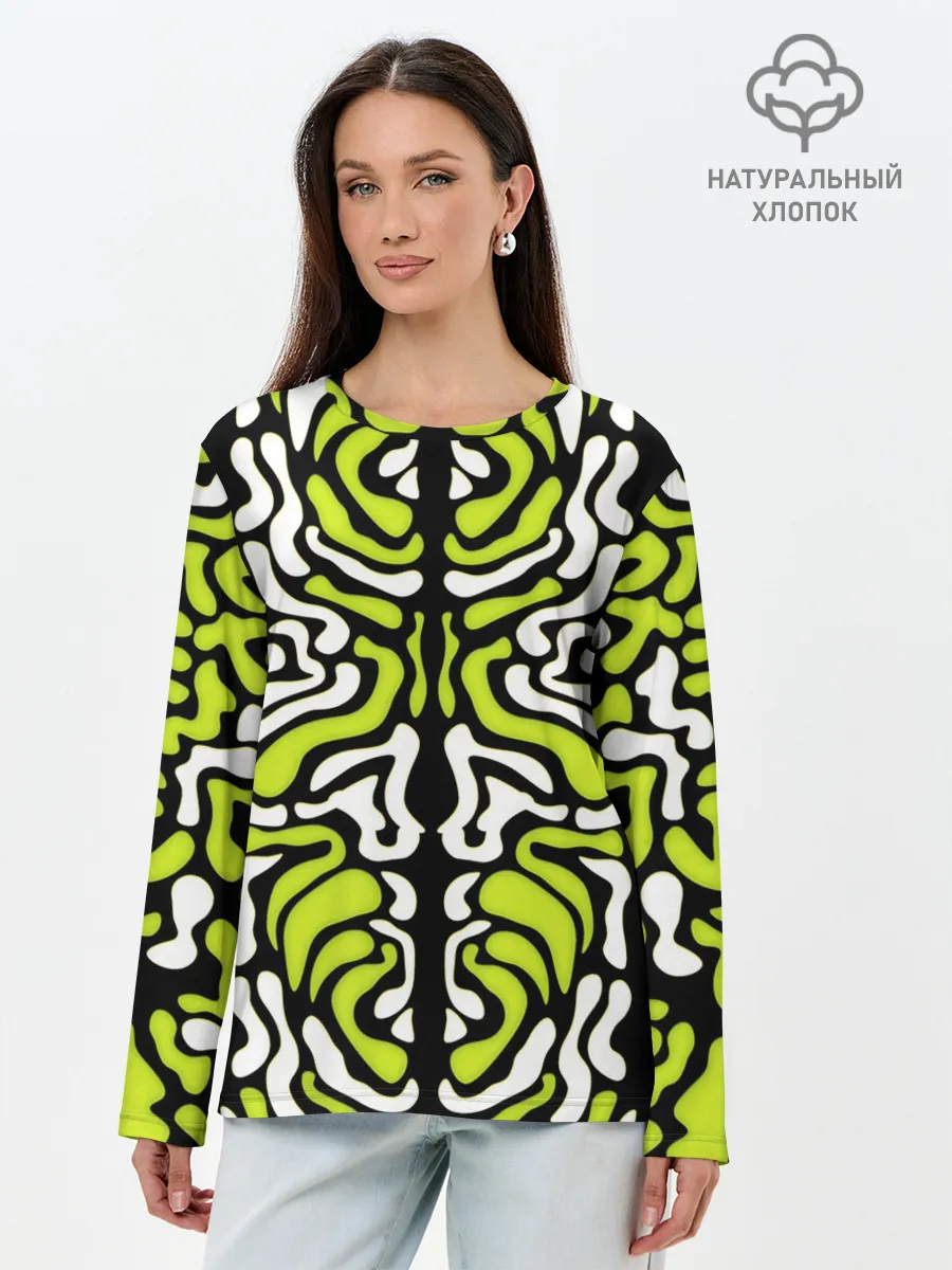 Лонгслив женский. Хлопок / УФО УЗОР