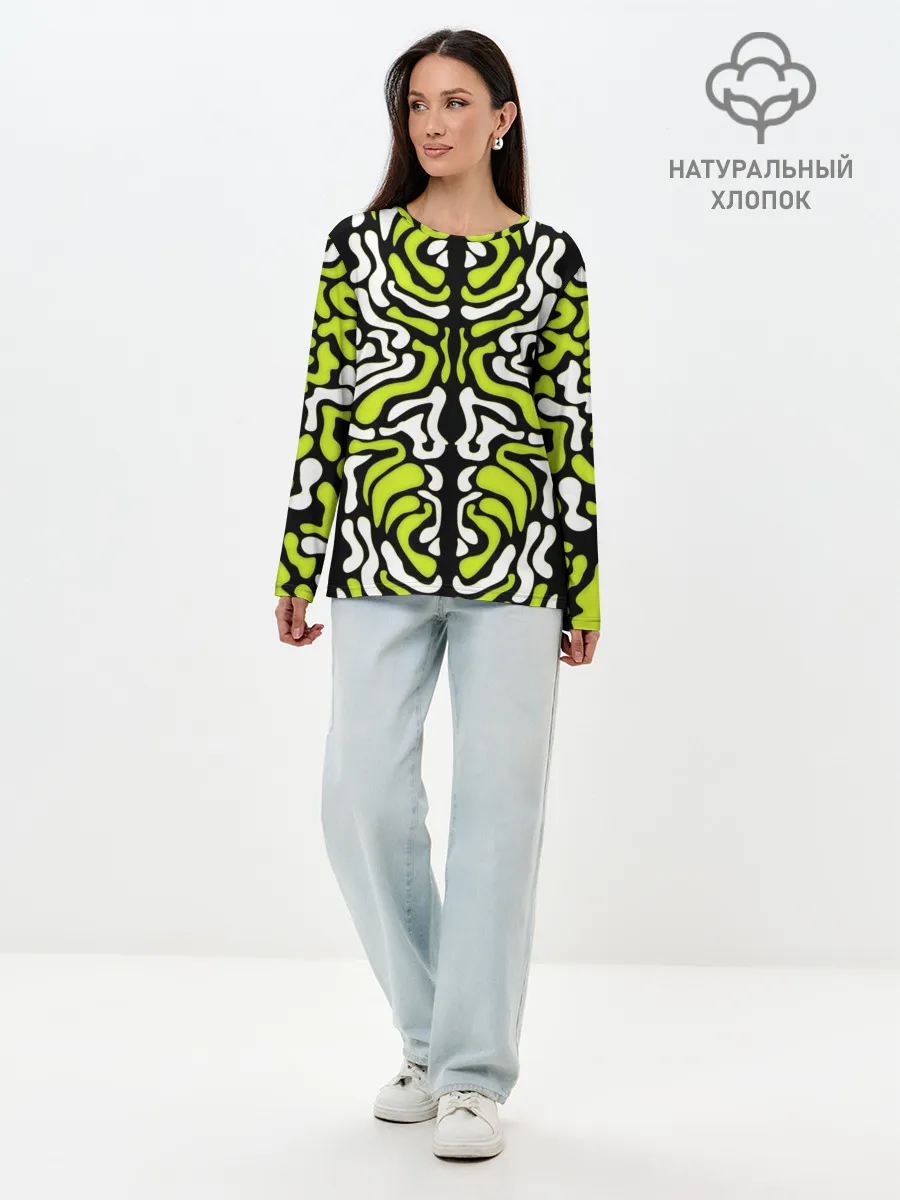 Лонгслив женский. Хлопок / УФО УЗОР