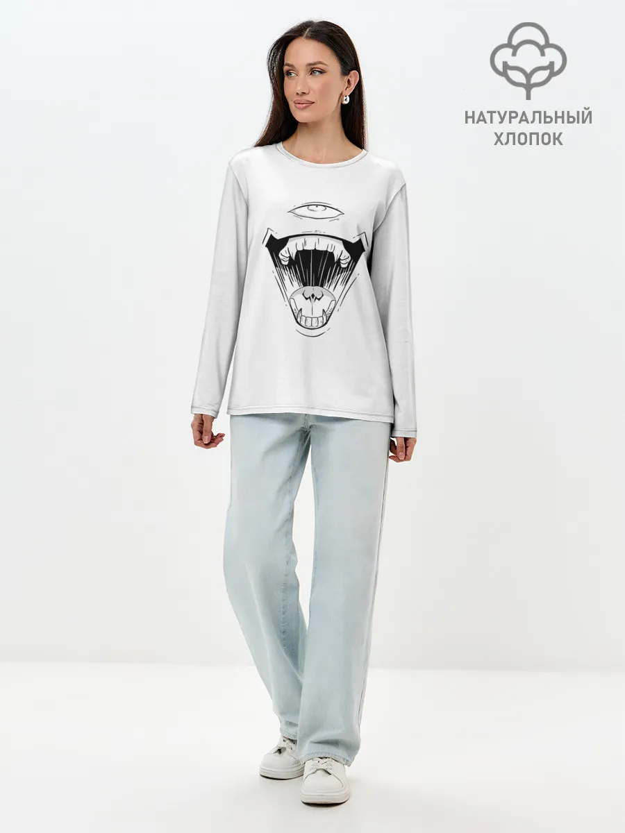 Лонгслив женский. Хлопок / Sukunas Laugh