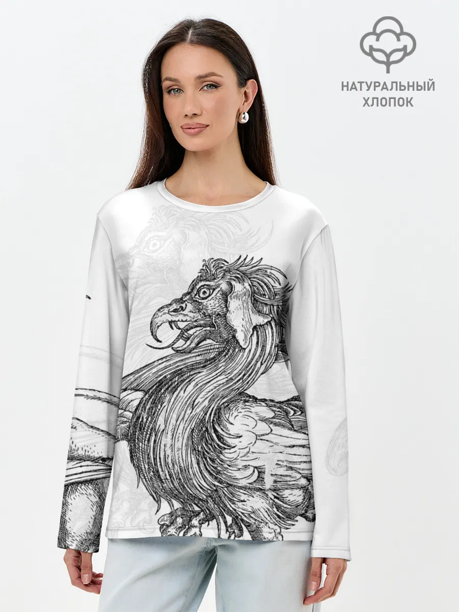 Лонгслив женский. Хлопок / Грифон