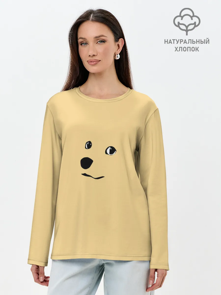 Лонгслив женский. Хлопок / smile dog