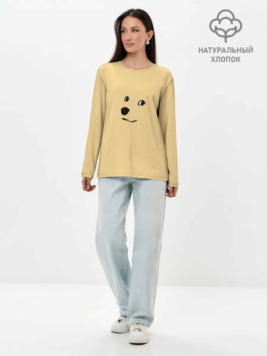 Лонгслив женский. Хлопок / smile dog