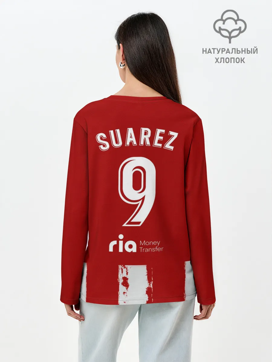Лонгслив женский. Хлопок / Суарес Атлетико форма 2021/22