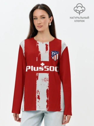 Лонгслив женский. Хлопок / Суарес Атлетико форма 2021/22