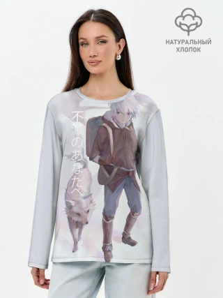 Лонгслив женский. Хлопок / Для тебя бессмертный аниме