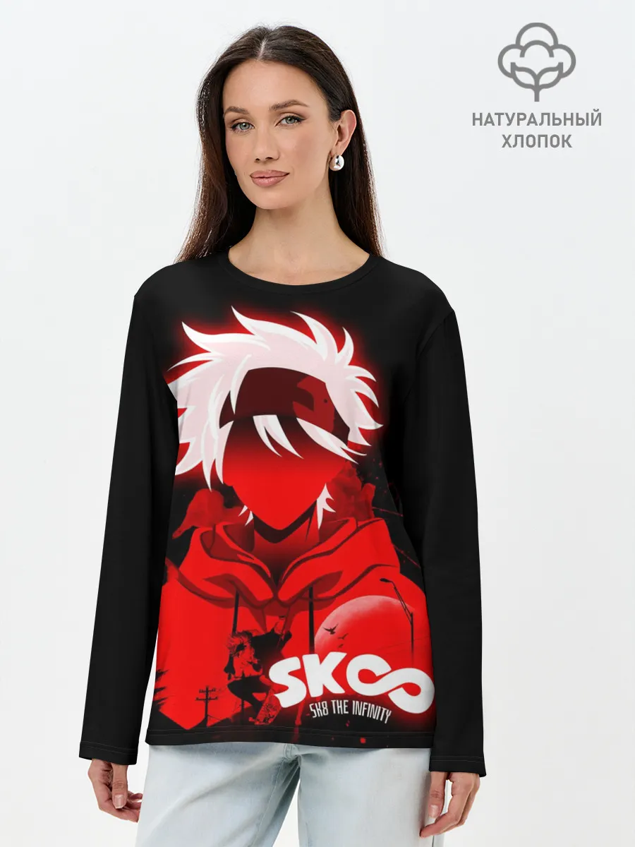 Лонгслив женский. Хлопок / SK8 the Infinity. Reki