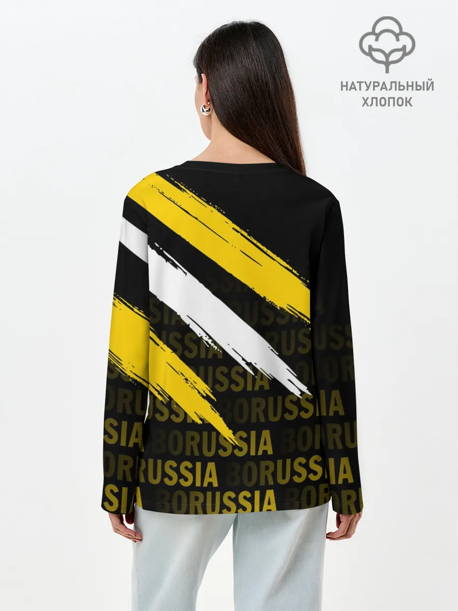 Лонгслив женский. Хлопок / ФК БОРУССИЯ / FC BORUSSIA