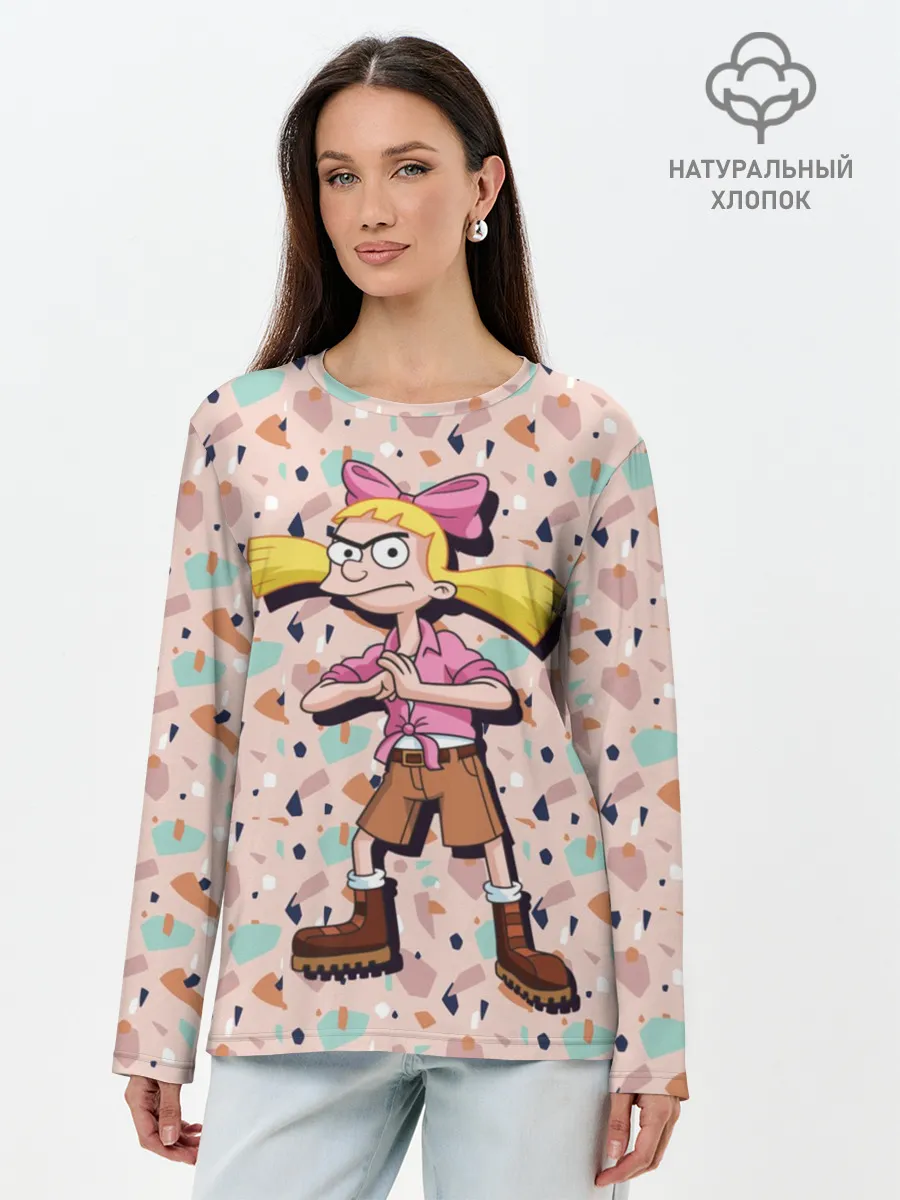 Лонгслив женский. Хлопок / Эй, Арнольд! Хельга Патаки