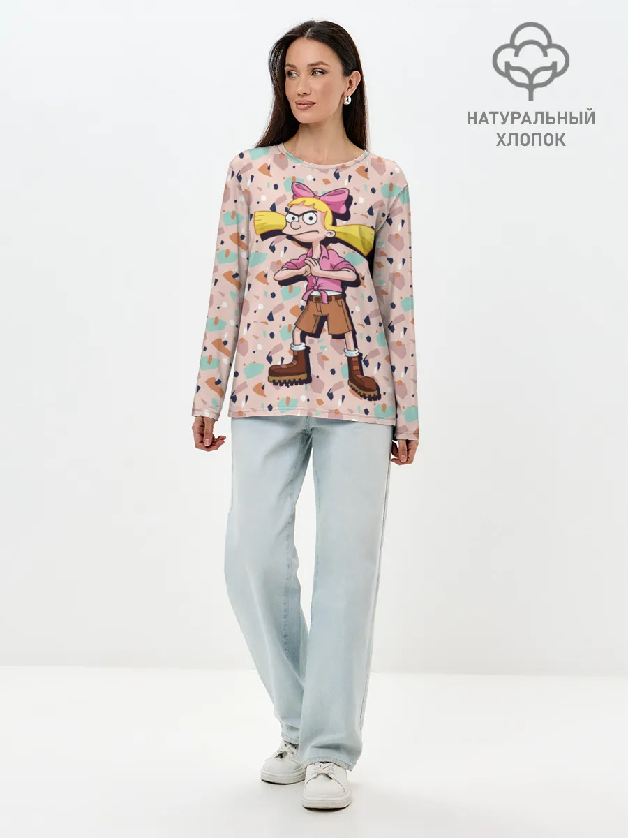 Лонгслив женский. Хлопок / Эй, Арнольд! Хельга Патаки