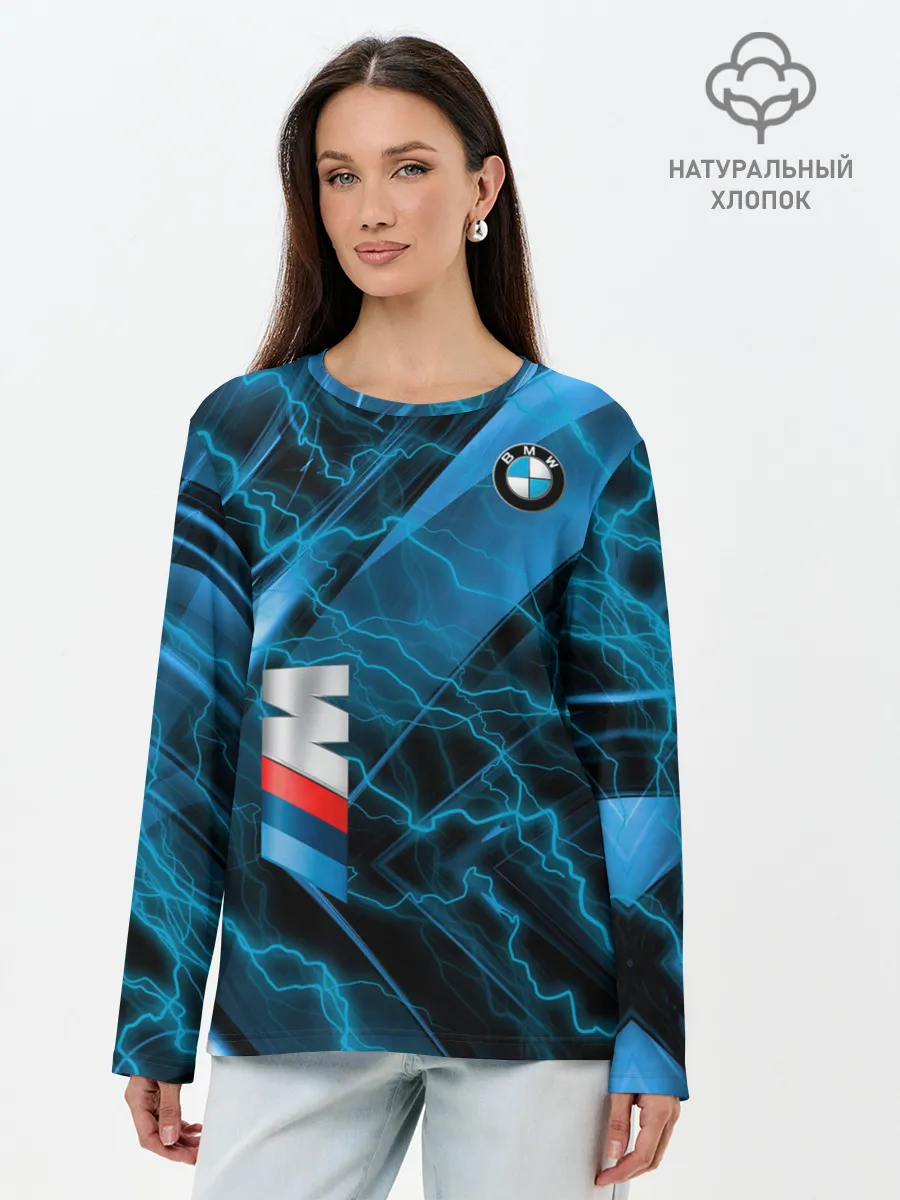 Лонгслив женский. Хлопок / BMW
