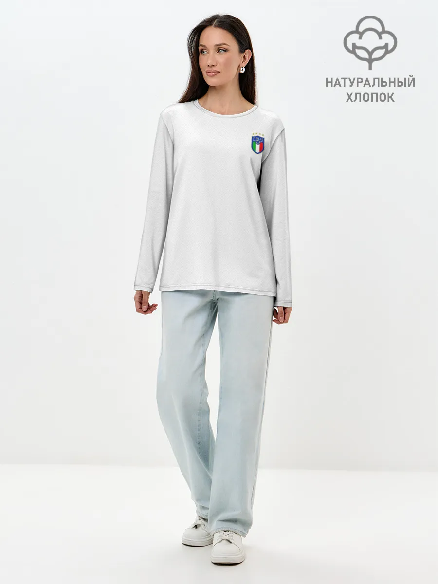 Лонгслив женский. Хлопок / сборная Италии