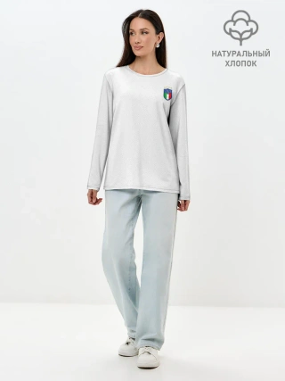 Лонгслив женский. Хлопок / сборная Италии