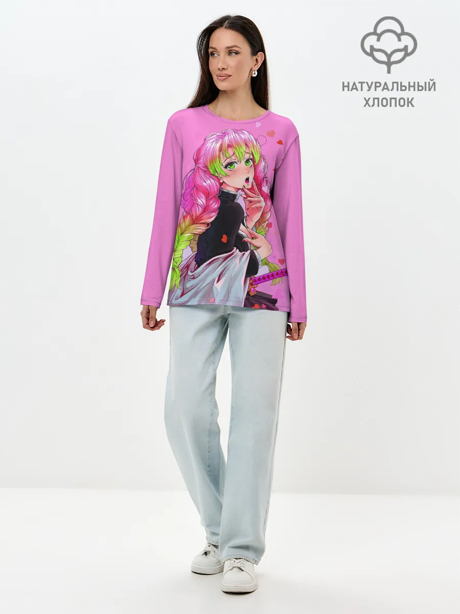 Лонгслив женский. Хлопок / Столп любви клинок демонов 2