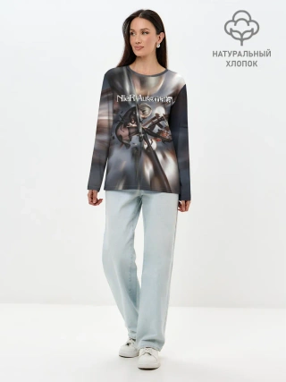 Лонгслив женский. Хлопок / YoRHa | Nier Automata