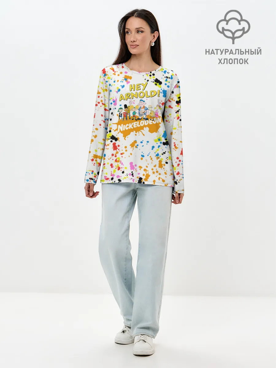 Лонгслив женский. Хлопок / Эй, Арнольд!