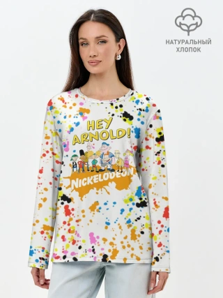 Лонгслив женский. Хлопок / Эй, Арнольд!