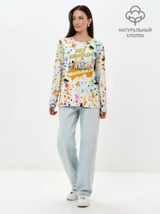 Лонгслив женский. Хлопок / Эй, Арнольд!