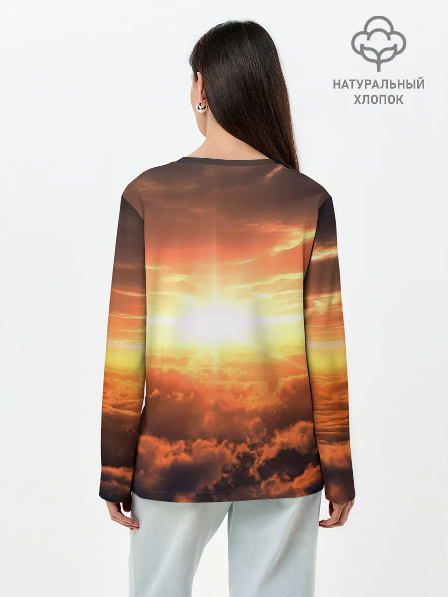 Лонгслив женский. Хлопок / Волчица Хоро