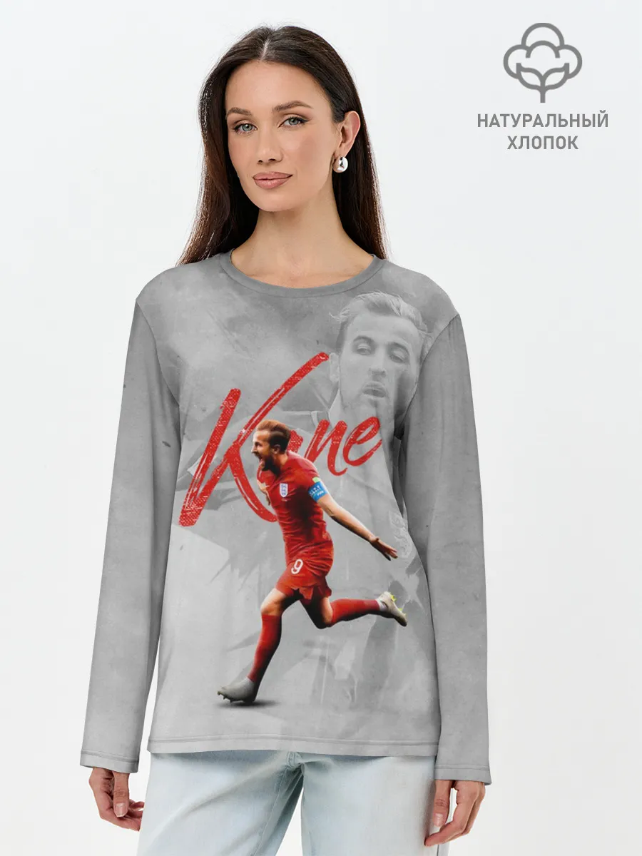 Лонгслив женский. Хлопок / Harry Kane footballer