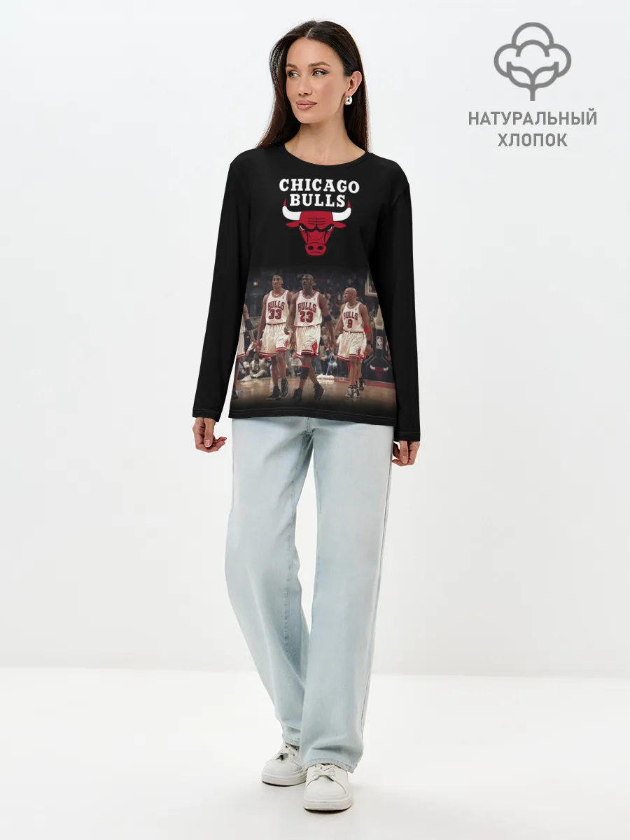 Лонгслив женский. Хлопок / CHICAGO BULLS [3]