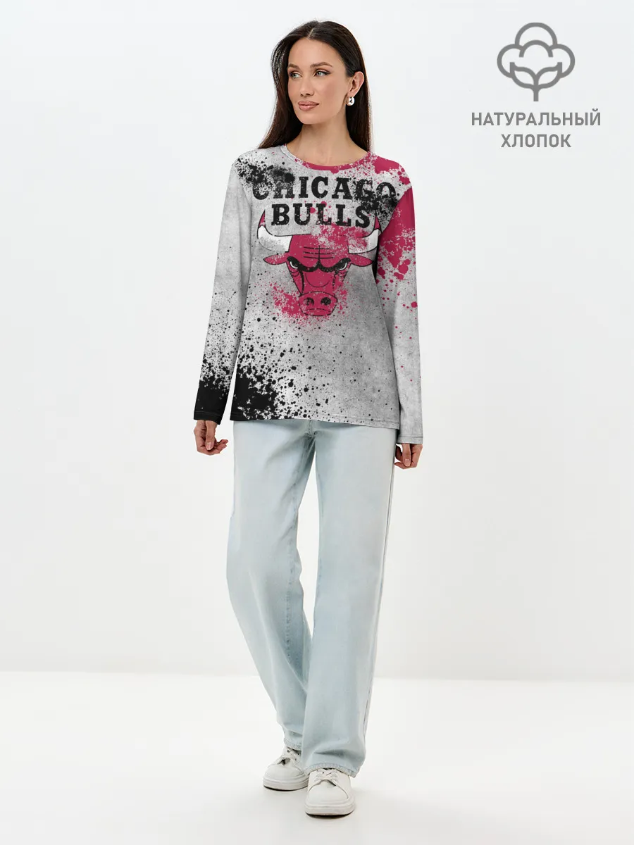 Лонгслив женский. Хлопок / CHICAGO BULLS [8]