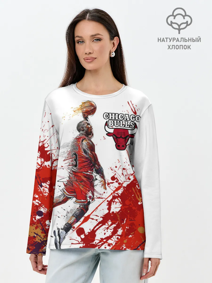 Лонгслив женский. Хлопок / CHICAGO BULLS [9]